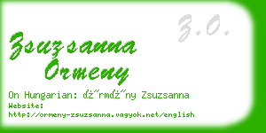 zsuzsanna ormeny business card